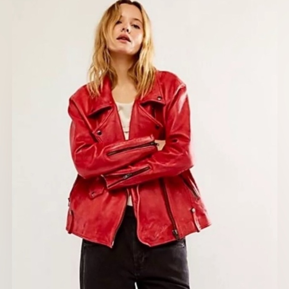 We The Free Jealousy Leather Moto Jacket NWT